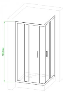 Душевой уголок Royal Bath HPD 110x90см белый RB9110HPD-T