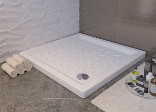 Квадратный керамический поддон RGW CR-099 900х900х100