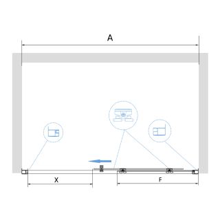 Душевая дверь RGW Passage PA-14 130x195см хром 41081413-11