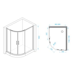 Душевой уголок RGW Passage PA-61 90x120см хром 41086192-11