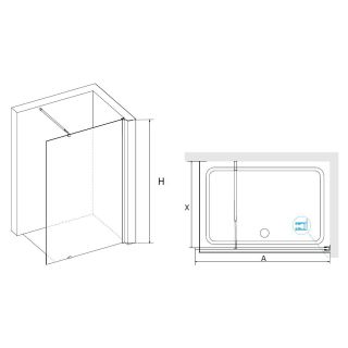Душевая перегородка RGW Walk In WA-02 120см хром 41100212-51