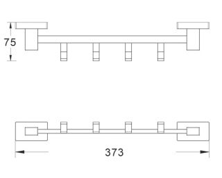 Планка с крючками Shevanik SG5641T оружейная сталь