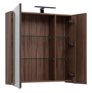 Зеркальный шкаф Aquanet Нью-Йорк 203954 85 см шпон орех