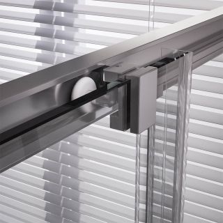 Боковая панель Veconi Premium Trento SP-30GR, 900х2000 брашированный графит, стекло прозрачное