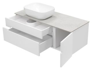 Подвесная тумба под раковину Misty Роял 120см белый