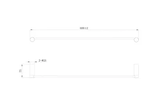 Полотенцедержатель Raiber Graceful RPG-80001 матовое золото 60 см