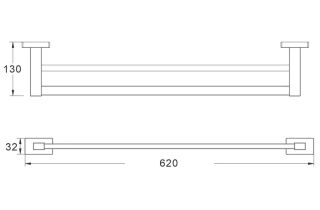 Полотенцедержатель Shevanik SG5627H чёрный