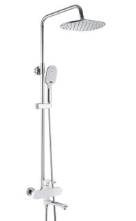 Душевая стойка Rose R2136F белый/хром