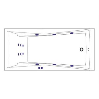 Гидромассажная ванна WHITECROSS Palace 0104.170075.100.LINE.BR 170x75 см Line бронза