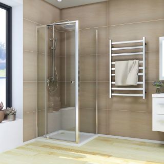 Душевой уголок Veconi Rovigo RV-026, 800х800х1950, хром, стекло прозрачное