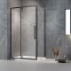 Душевой уголок Veconi Rovigo RV-034B, 1000х1000х1950, черный, прозрачное стекло