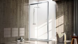 Душевой уголок Veconi Rovigo RV-072, 1500х700х1900 хром, стекло прозрачное