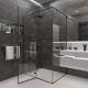 Душевой уголок Veconi Rovigo RV-073B, 800х1000х1950, черный, прозрачное стекло