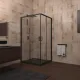 Душевой уголок Veconi Rovigo RV-13, 1200x1200x1950, черный, стекло прозрачное