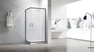 Душевой уголок Veconi Rovigo RV-27GM, 1200x900x1900, оружейная сталь, прозрачное стекло