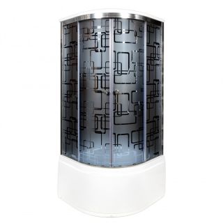 Душевая кабина Deto BМ4510 с гидромассажем BLACK 100х100х220 см