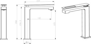 Смеситель для раковины Boheme Q 142-BB чёрный