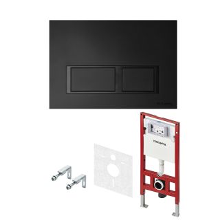 Комплект TECE TECEspring S401204 инсталляция для унитаза с кнопкой смыва чёрный матовый