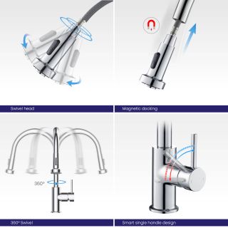 Смеситель для кухни Timo Saona с выдвижной лейкой хром 2316/00FL