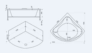 Панель фронтальная для ванны Bas Риола 135