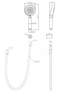 Душевая лейка BelBagno Ancona хром BB-DFS-5-CRM