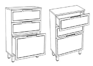 Комод Corozo Монро Z3 50см белый SD-00000781