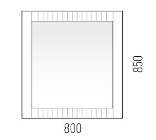 Зеркало Corozo Терра SD-00001327 80см графит матовый