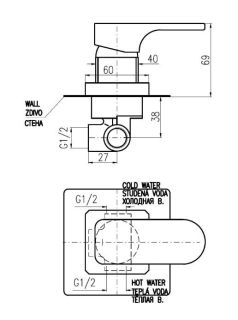 Смеситель для душа Rav Slezak Yukon YU183CB хром белый