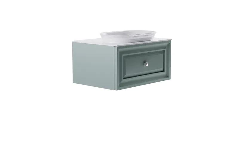 Тумба с раковиной Astra-Form Шарм 4631177713385 80 см зелёный матовый