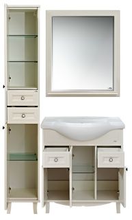 Напольная тумба под раковину Misty Шармель 80см бежевый