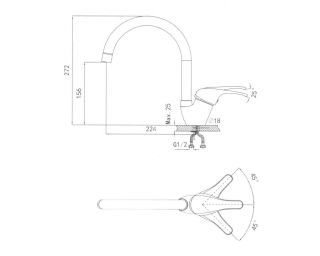 Смеситель Granula для кухни GR-1024 алюминиум