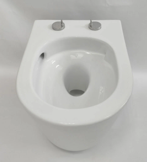 Подвесной унитаз Creo Ceramique Lyon LY1100R безободковый с системой смыва Tornado белый