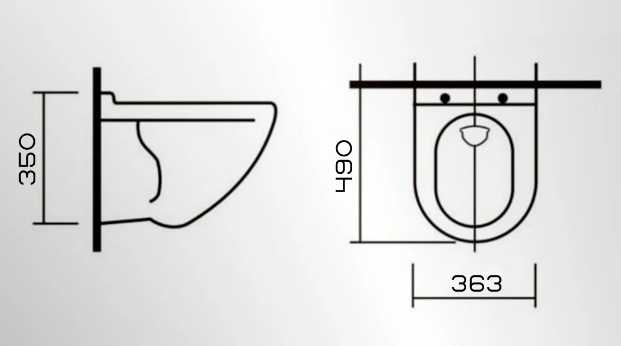 Подвесной унитаз Creo Ceramique Lyon LY1100R безободковый с системой смыва Tornado белый