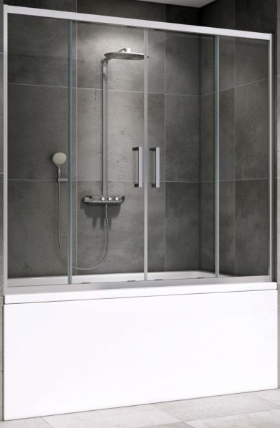 Шторка на ванну ABBER Schwarzer Diamant AG57160 160см хром