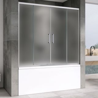 Шторка на ванну ABBER Schwarzer Diamant AG57170M 170см хром