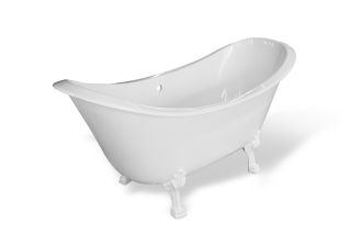 Ванна из литьевого мрамора Эстет Scarlett silk ФР-00014622 180x77см белый матовый