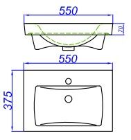 Раковина Aqwella Тигода 55