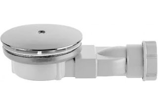 Сифон для поддона Good Door сЛ00138 низкий для литьевых поддонов D85 хром, выпуск боковой