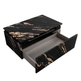 Тумба Cezares с одним выкатным ящиком, Черный Фьюжн, 796x476x300, SLIDER-800-1C-PI-NF-P