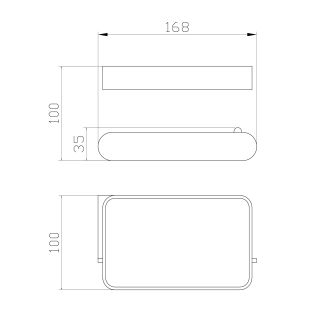 Держатель для туалетной бумаги с полкой Wonzon & Woghand Carbon WW-7726 чёрный