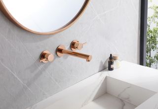 Встраиваемый смеситель для раковины ABBER Emotion AF88121RG розовое золото