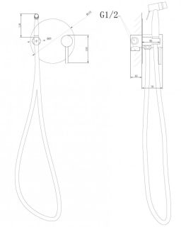 Гигиенический душ ABBER Emotion AF8826G со смесителем золото матовое