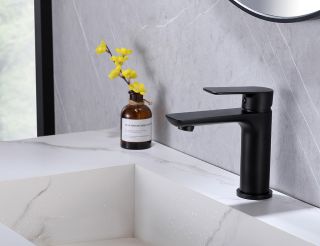 Смеситель для раковины ABBER Weiss Insel чёрный матовый AF8010B