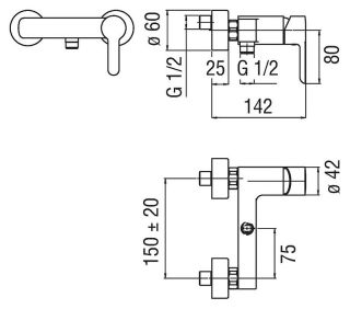 Смеситель Nobili ABC AB87130CR для душа