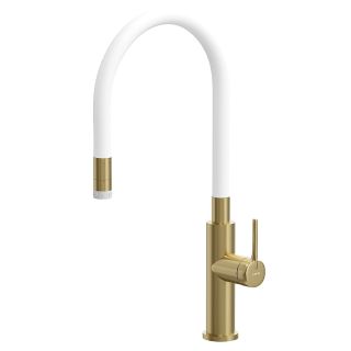 Смеситель для кухни Kohr Berga Series 1LO090200BG-0004A белый/брашированное золото