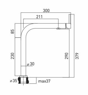 Смеситель для кухни (мойки) OSGARD Hager 14173 однорычажный