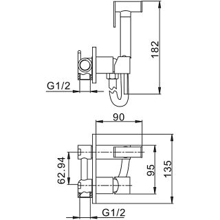 Гигиенический душ Frap F7505 хром