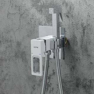 Гигиенический душ со смесителем Gappo G7217-8 белый/хром