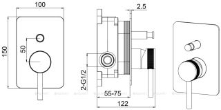 Смеситель для душа Allen Brau Priority X2 5.31011-31