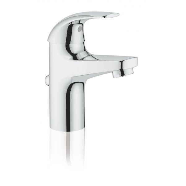 Смеситель для раковины GROHE BauCurve 32805000 однорычажный DN 15, с донным клапаном, хром 32805000